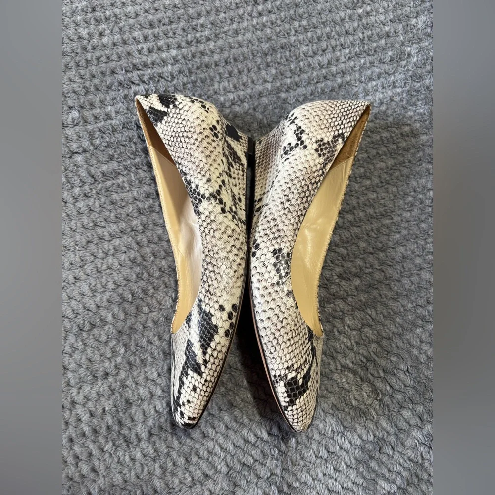 Cole Haan Bethany Heels pumps Black and Cream Snakeskin. Size 7.5